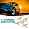 ACROPIX Barb Hose Fittings 8mm Universal T Shape Brass Gold