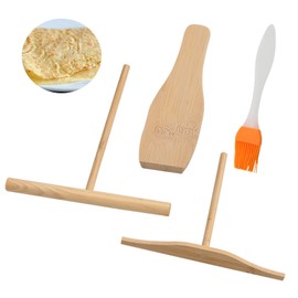 anneratteryer Crepes distributor crepes accessories crepe spatula crepe pan induction easy to clean dough distributor for crepe slider wood baking tools for crepes pan palate ham pan