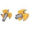 2Pcs Tongue Groove Router Bit T Shape 3 Teeth 1