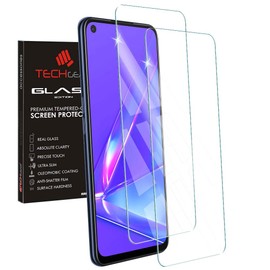 TECHGEAR 2 Pack of GLASS Edition for Oppo A72 / A52 / A92, Tempered Glass Screen Protectors Cover [2.5D Round Edge] [9H Hardness] [Crystal Clarity] [Scratch-Resistant] [No-Bubble]