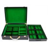 500 Count Hi-Gloss Wooden Poker Chips Set Storage Case New