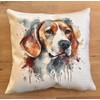 Anonymous Gifting Watercolour dog printed cushion cover - perfect for