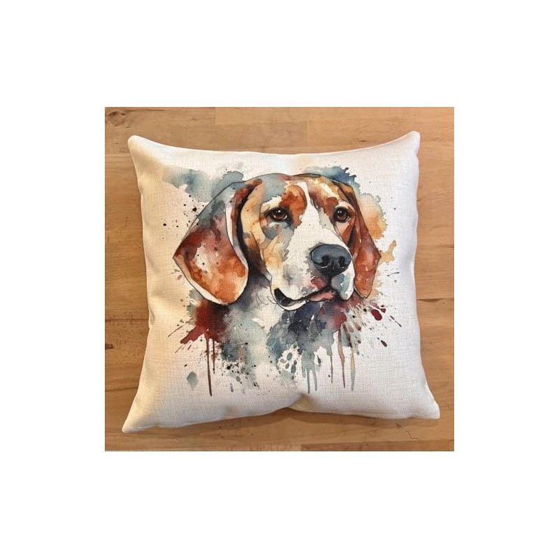 Anonymous Gifting Watercolour dog printed cushion cover - perfect for