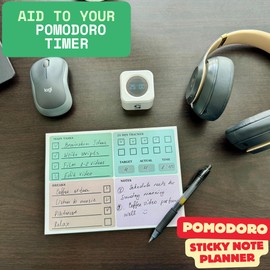 DAILY RITMO The Pomodoro Technique Planner Sticky To Do List | Addition to Pomodoro Timer | 8"x6" Productivity Goal Planning Notepad | Organization Products for Work and Study Journal