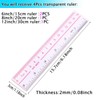 4 PCS Plastic Ruler Set, 6/8/12 Inch Clear Rulers Plastic