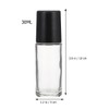 JJLFresheners 2Pcs Black Clear Empty Glass, Essential Oil Roller Bottles