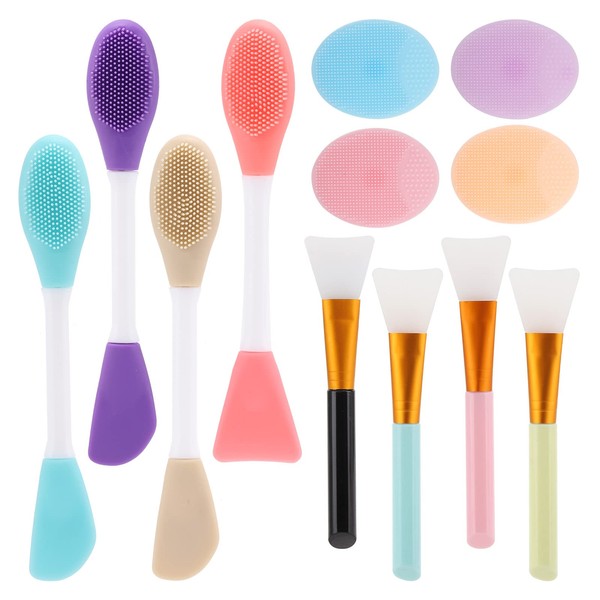 Silicone Facial Mask Applicator, 4 Pcs Face Scrubber, 4 Pcs