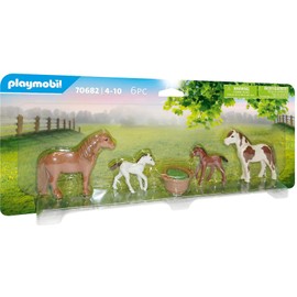 Playmobil 70682 2 Ponys With 2 Foals, Fun Imaginative Role-Play, PlaySets Suitable for Children Ages 4+
