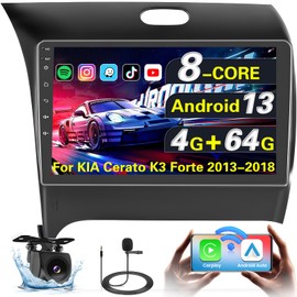 [8-Core 4+64G] Ohradio Android 13 for Kia Forte Cerato K3 2013-2018 Car Stereo, Wireless CarPlay Radio Android Auto, 9'' Touch Screen Car Radio GPS Mirror Link WiFi Backup Camera Bluetooth FM RDS
