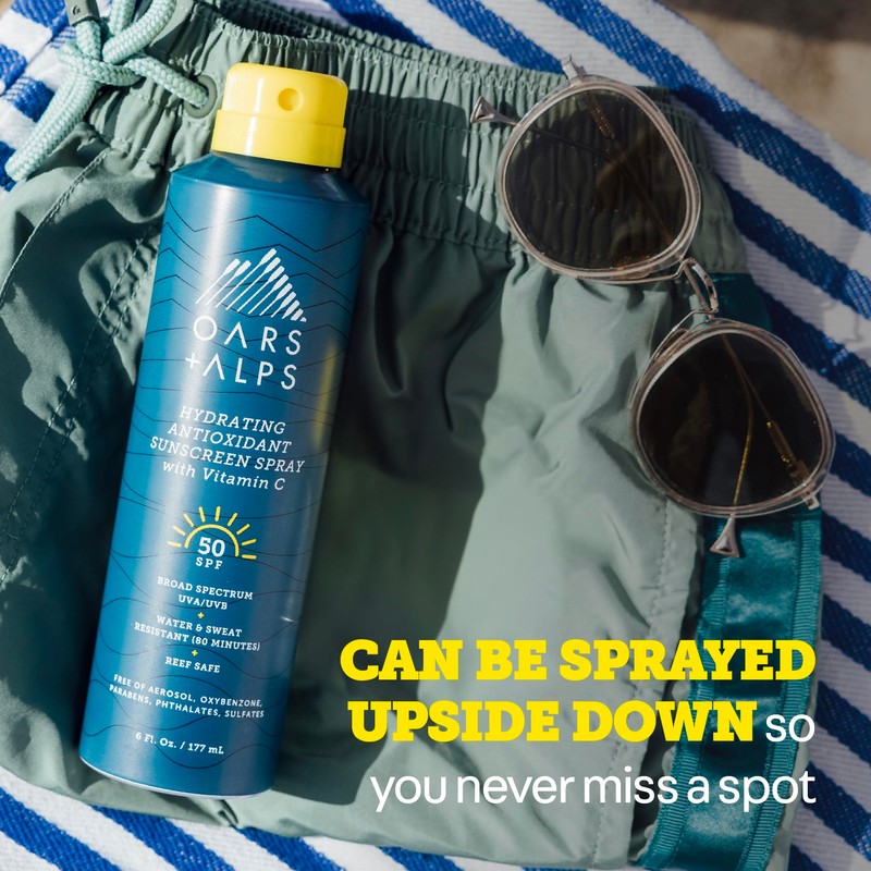 Oars + Alps SPF 50 Body Sunscreen Spray, Clear +