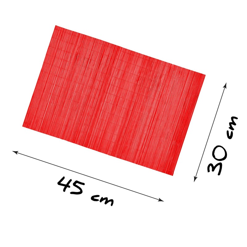 Rectangular Bamboo Placemat 30 x 45 cm - Non-Slip, Washable,