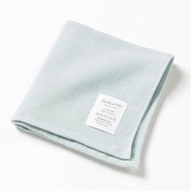 Kusuhashi Crest Weave Imabari Towel KuSu POP Twill Gauze/Triple Gauze Wash Towel, Blue, Approx. 12.6 x 13.4 inches (32 x 34 cm), Made in Japan 1-69031-51-B