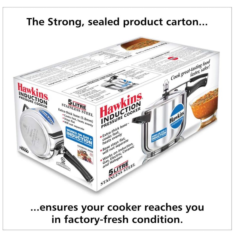 Hawkins Stainless Steel 5.0 Litre Pressure Cooker