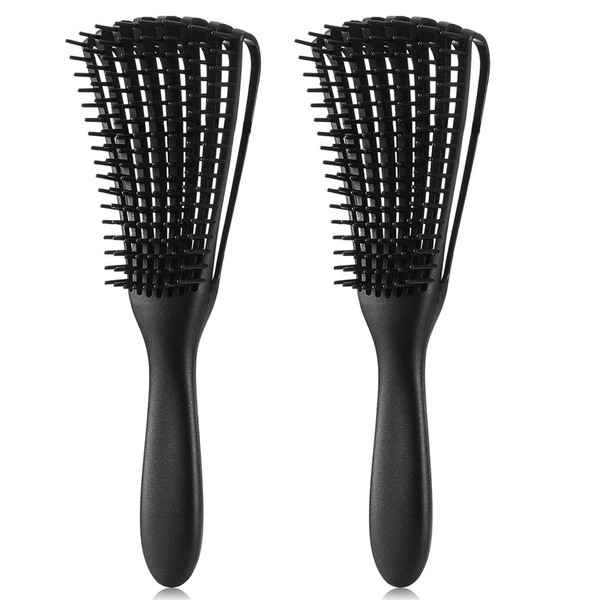Cepillo desenredante para cabello afro americano/africano texturizado 3a a 4c rizado ondulado/enrollado/húmedo/seco/aceite/grueso/largo, desenredante de nudos para el cuero cabelludo