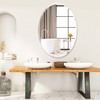 Frameless Oval Bathroom Mirror, 24x36 Inch Beveled Edge Vanity Wall