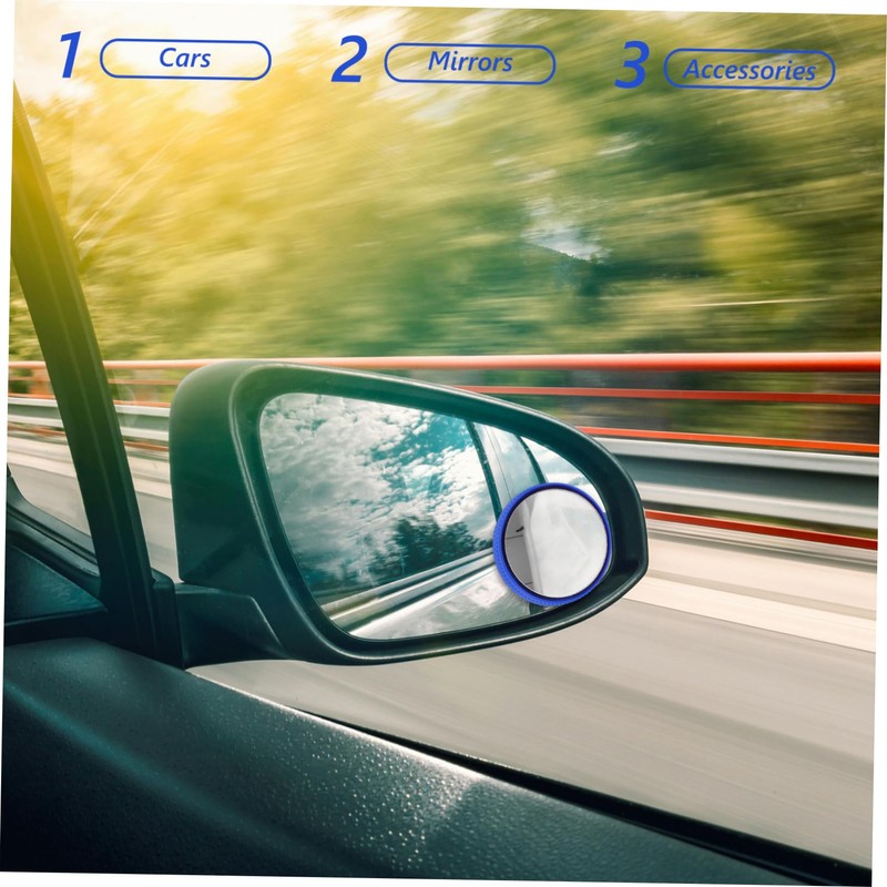 ULTECHNOVO 1pair Wide Angle Cup Blind Mirrors for Car Safety