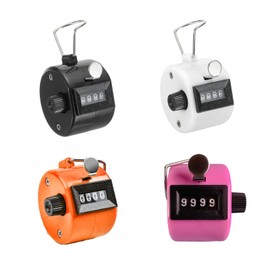XLTXWD 4PCS Clicker Counter, Mechanical Hand Tally Counters Set, Counting Devices for Teachers Students Coaches Knitters Golfers and Event Organizers