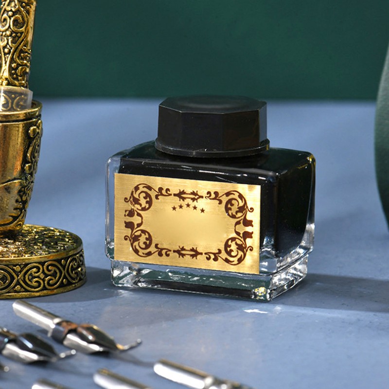 Feather Pen Set with 10 Interchangeable Nib Fire Lacquer Wax