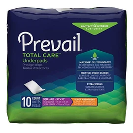 Underpad Prevail Super, 30 X 30", Heavy Absorbency, Up-100 - Case of 100