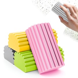 Pack of 4 Cleaning Sponge, Damp Duster, Dust Sponge, Cleaning Sponge, Kitchen Sponge, Suitable for Cleaning Glass, Worktops, Blinds, Car Leather, Sofas and Other Surfaces