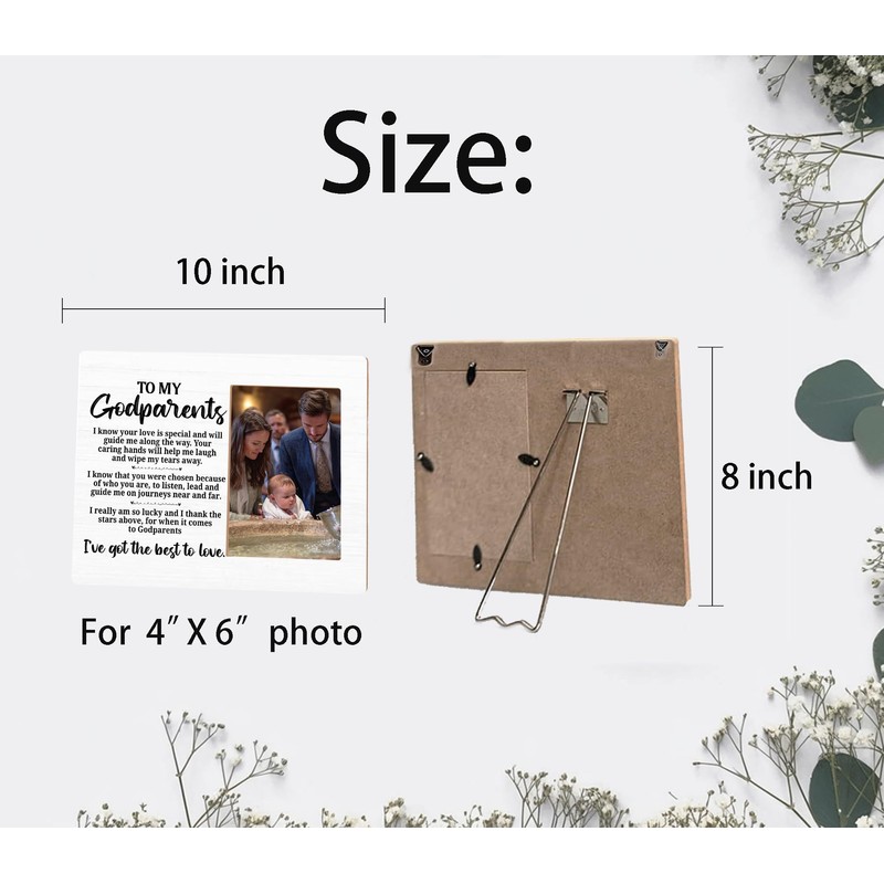 Godparents Gifts for Baptism Picture Frame