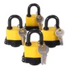 Generic Padlock Pad Lock Same Key 4pcs Keyed Alike Waterproof Laminated Gate Door 40mm <1&1653*3>