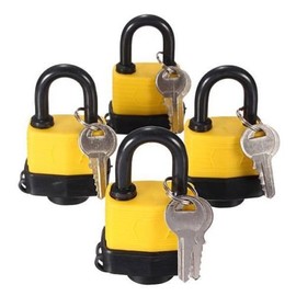Generic Padlock Pad Lock Same Key 4pcs Keyed Alike Waterproof Laminated Gate Door 40mm <1&1653*3>
