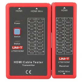 UNI-T HDMI Tester Portable High Definition Cable Tester Checker HDMI Data Cable Tester NF-622 LED Indicator to Check Disorder, Short, Open and Cross Status of HDMI Cables and Hd Wire Test