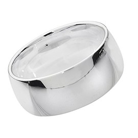 WJS13890 925 Sterling Silver 8 mm Court Shape Men's / Women's Wedding Ring / Wedding Ring, Metal