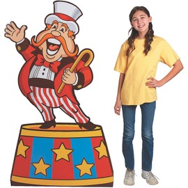 Fun Express Circus Ring Leader Cardboard Stand up - Carnival Party Decor - VBS Vacation Bible School Supplies/Decor