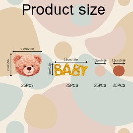 Tabanzhe Baby Shower Confetti 100PCS Table Scatter Sprinkle Confetti Table Decoration for Boys Girls Reveal Baby Birth Party Favors Birthday Party