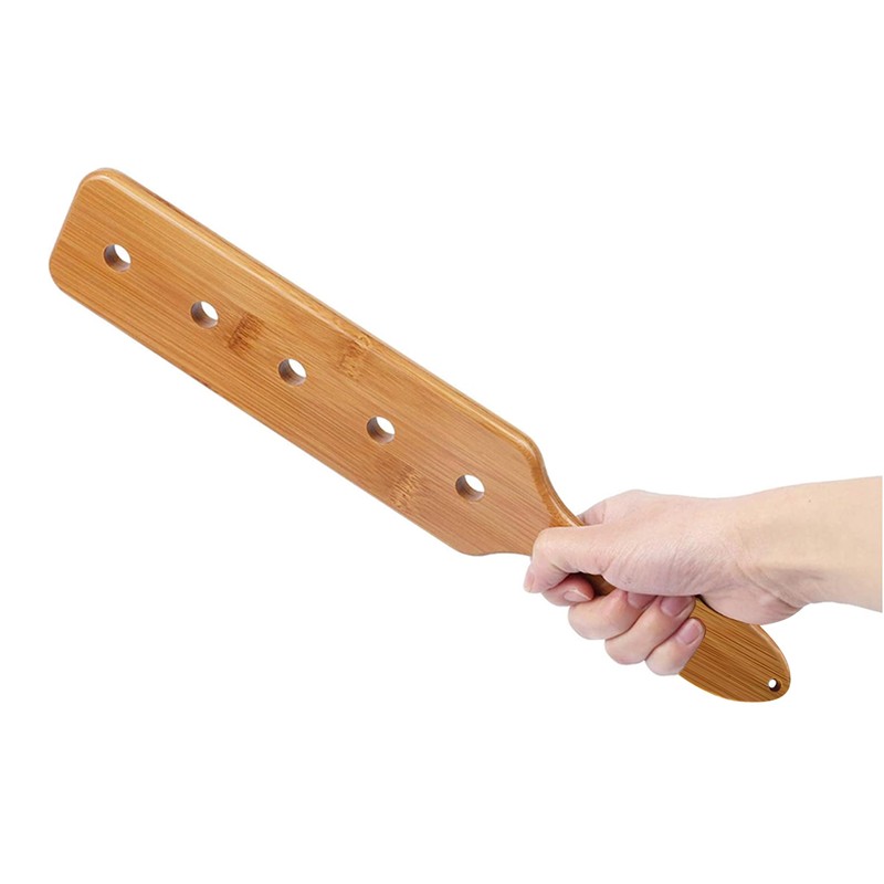 Anjuer 35.5 cm bamboo paddle, lightweight, durable, smooth paddle with