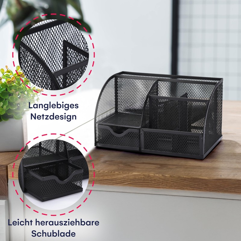 Office World Metal Desk Organiser Space Saving for Office, School