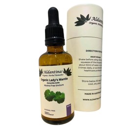 Aldantina Organic Lady's Mantle Tincture, Australian made, Alcohol-Free Liquid Extract,(50ml)