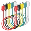AYMBH 10PCS 50cm Double-Ended Alligator Clips Test Leads Insulated PVC