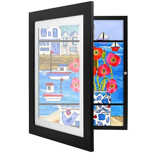 Kids Art Frames 8.5 x 11 Wooden Hanging Art Frames