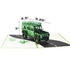 Green SUV 3D Pop Up Birthday Card, Father's Day Card,