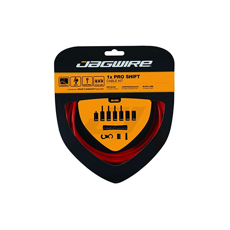 Jagwire 1x Pro Shift Kit Road/Mountain for SRAM/Shimano, Red