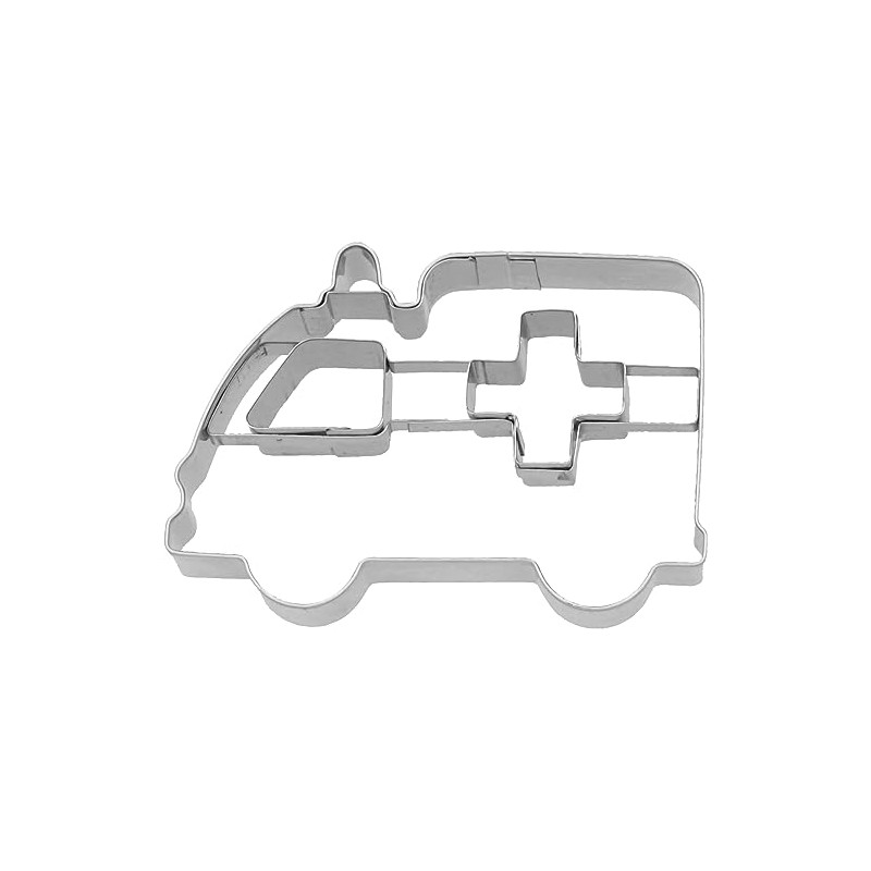 Birkmann 189683 Ambulance Cookie Cutter, 8 cm, Stainless Steel, with