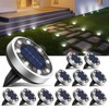btfarm 12 Pack Solar Ground Lights Outdoor, 8 LED Disc