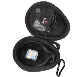 Mchoi - Funda rígida adecuada para Aftershokz Aeropex/Aftershokz Titanium Mini/Aftershokz Air/Aftershokz Openmove/Openrun Pro, auriculares inalámbricos de conducción ósea de oído abierto, color negro,