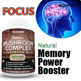 Soomiig Mushroom Complex Capsules Improve Concentration, Memory and Immunity 120Capsules