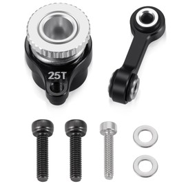 BRKRC 7075 Aluminum RC Servo Saver Arm 25T with Steering Drag Link for ARRMA 1/18 Granite Grom 1/14 Typhon Grom 1/16 Mojave Grom RC Car Upgrade