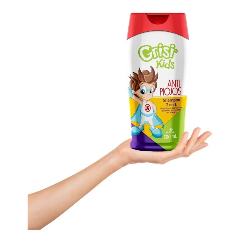 Shampoo 2 En 1 Grisi Kids Antipiojos 300 Ml.