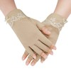 AfinderJP Fingerless Gloves, Women's, Short Gloves, UV Protection, Thin, Breathable,