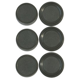 F-Foto, Nikon Nikon F Mount Body & Lens Rear Cap Set, 3 Each Total 6 Pieces (Replacement, Japanese Company) CS3-NF