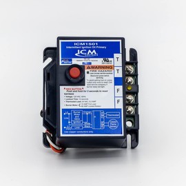 ICM Controls ICM1501 Intermittent Ignition Oil Primary Control – 15-Second Safety Timing, LED Lockout Indicator, Solid-State Flame Sensor – Direct Replacement for Honeywell R8184G Series