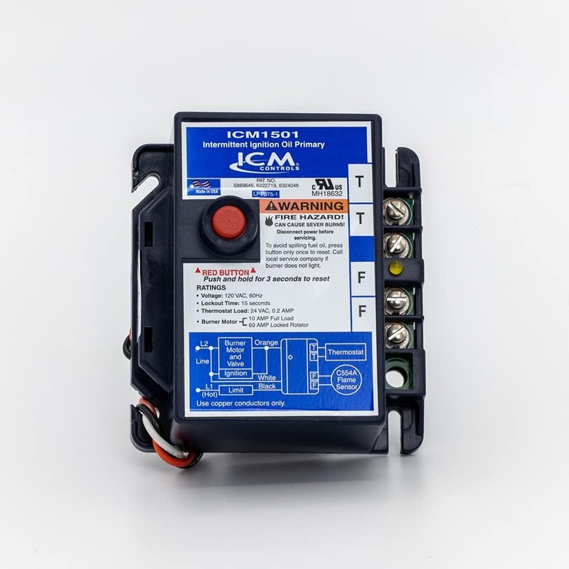 ICM Controls ICM1501 Intermittent Ignition Oil Primary Control – 15-Second