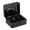 Relaxdays Cash Box, 3-Digit Number Combination, Coin Insert, Iron Cash