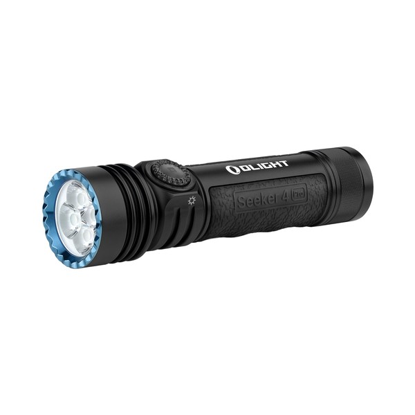 Olight Seeker 4 Pro LED Light, Flashlight, MCC & Type-C Rechargeable, Bright, 4600 Lumens, Locking Function, Small, IPX8 Waterproof, Includes Holster, For Outdoors, Disaster Prevention, Construction, Self-Defense, Black-CW